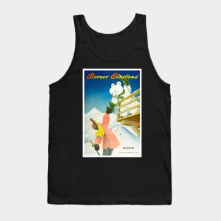 Berner Oberland,Switzerland,Ski Poster Tank Top